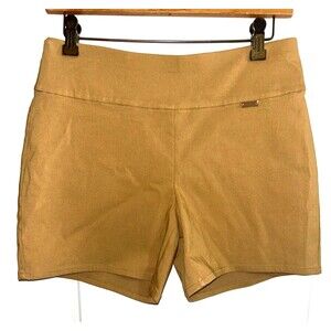 INC Women's Mid Rise Stretch Khaki Shorts size 4 NWT Pull On Retro Safari Boho
